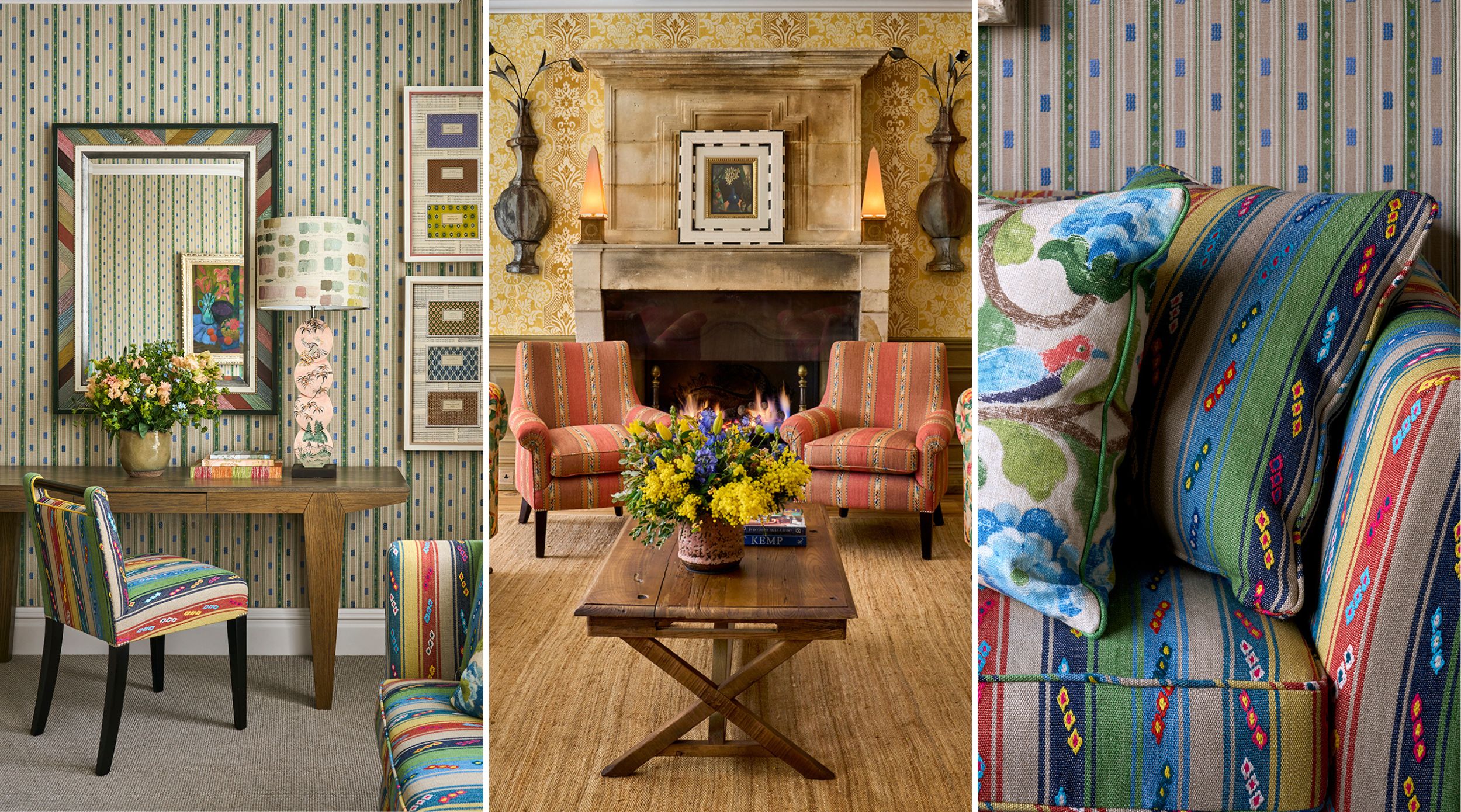 Kit Kemp x GP & J Baker: Stripes II and Cubby - Kit Kemp Design Studio