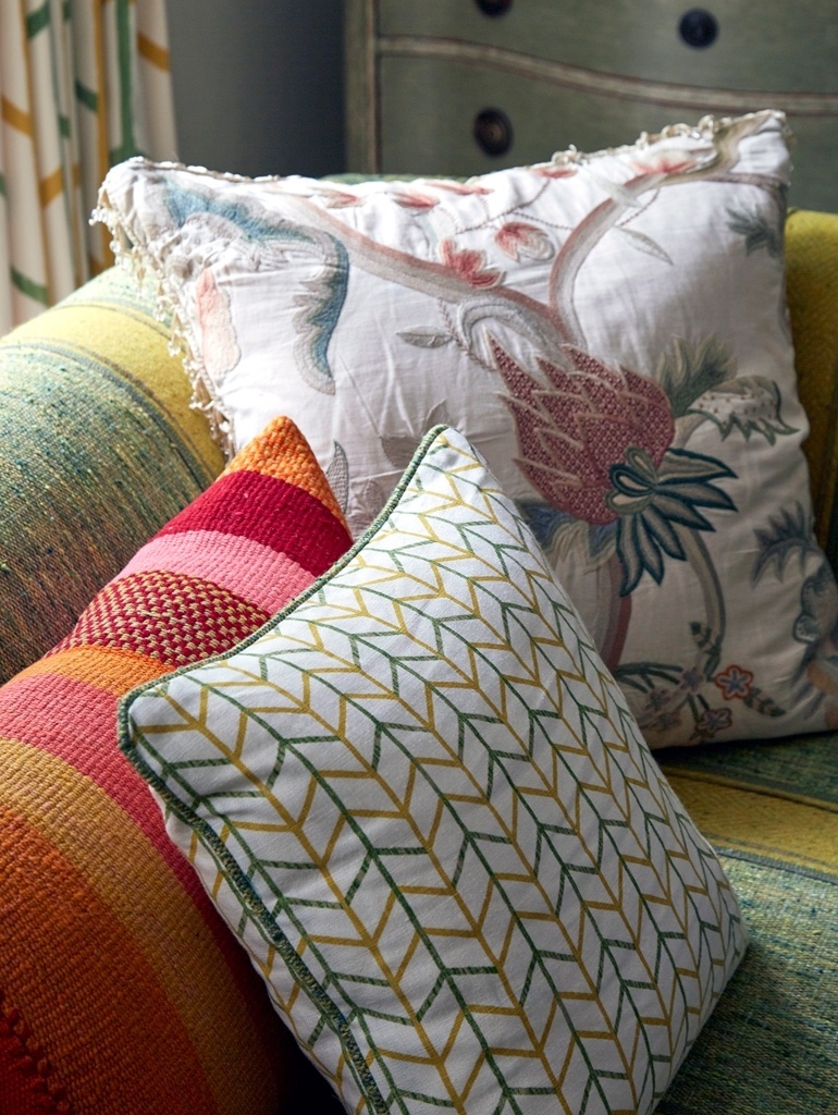 How to Style Cushions on a Sofa - Kit Kemp